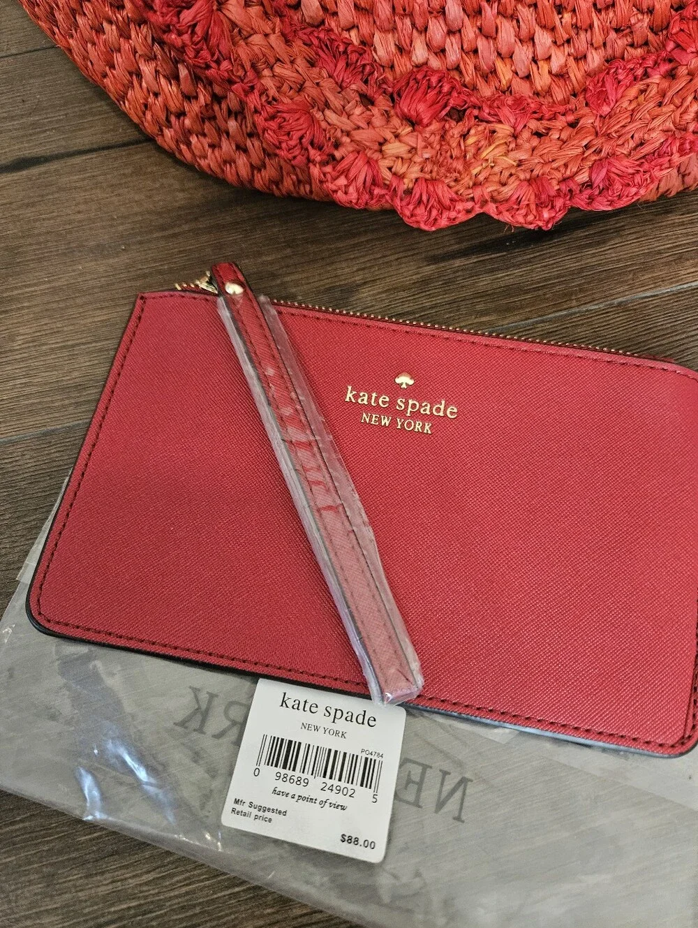 NWT Kate Spade NY x Target Raffia Bow Tote + Kate Spade NY Wristlet Bundle